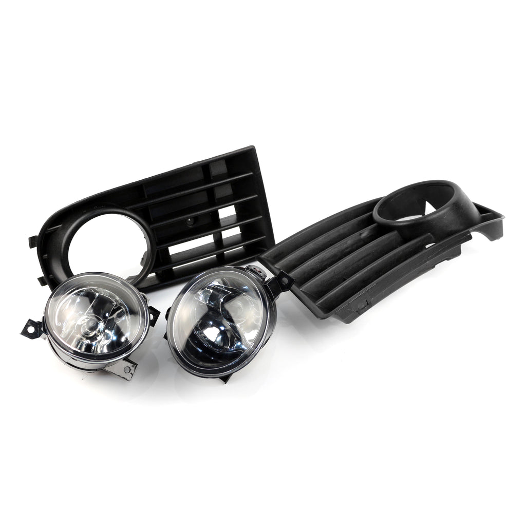 Volkswagen Golf 5 Mk5 Rabbit Front Bumper Fog Light Grille And Fog Lamps Set